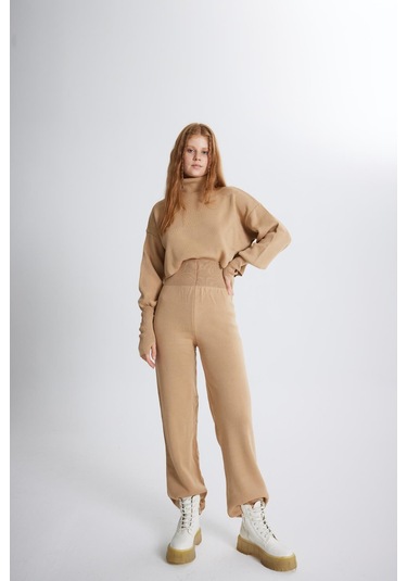 Holly Lolly Alt Üst Triko Thinky Takım Camel