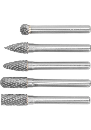 Lemestar 5 Adet Çift Desen Tungsten Çelik Taşlama Ucu - Ahşap Ve Plastik İçin Yontma, Oymak, Freze 6x8mm Pe Paketli