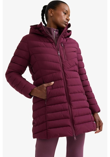 Defacto Defactofit Su İtici Regular Fit Kapüşonlu Şişme Parka Mont C6035ax25wnbr232 Bordo-br232