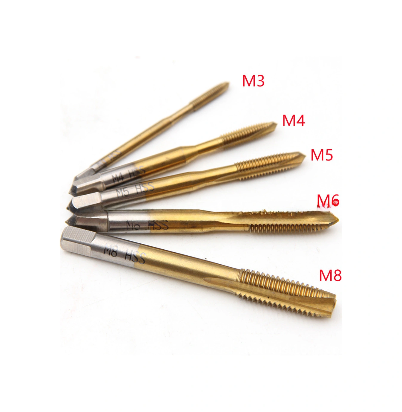 Mufunye M3-m12 Boyutları Hss Matkap Ucu Somun Delici Seti - 7 Parça Delik İçi Vida Kesici, Hızlı Ve Hassas Tapping İşlemleri
