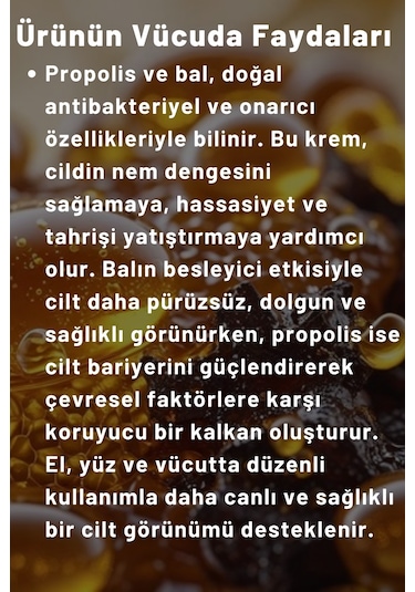 Naturix Propolis & Bal El Yüz Vücut Günlük Bakım Kremi 250  ML