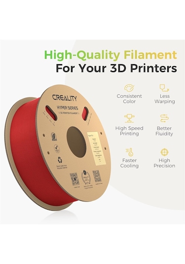 Creality Hyper Pla Kırmızı Filament 1.75mm 1000gr - Urhanshop Yetkili Satış