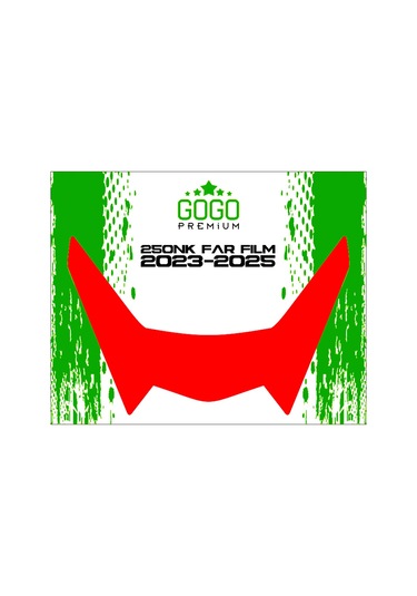 Cf Moto 250nk 2023 - 2025 Uyumlu Far Üstü Film Kırmızı Çok Renkli