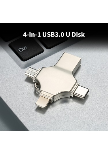 Springsun 32gb Çelik Gövde Usb 3.0 Flash Bellek - Type-c, Micro Usb, İos Uyumlu Ve Bilgisayar Desteği, Hızlı Okuma/yazma 65-86mb/s Okuma