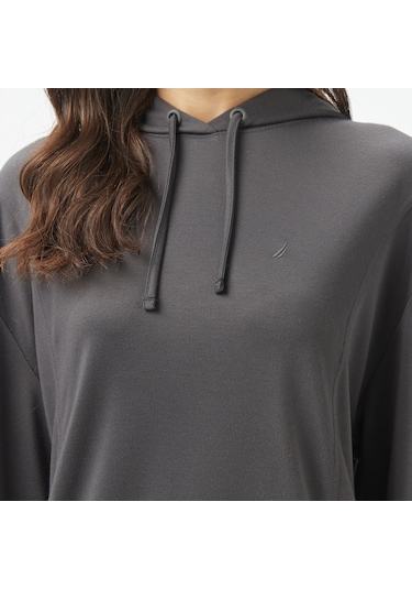 Nautica Kadın Gri Regular Fit Kapüşonlu Sweatshirt 026 55k602t Gri