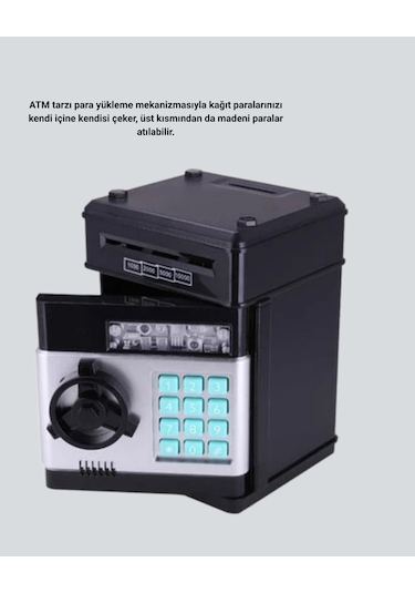 Işıklı Sesli Şifreli Atm Görünümlü Kasa Kumbara