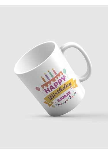 Kişiye Özel Happy Birthday Temalı Kupa Bardak