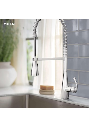 Moen Essie Krom Tek Kolu Yüksek Ark Pulldown Mutfak Bataryası, 87 Diğer