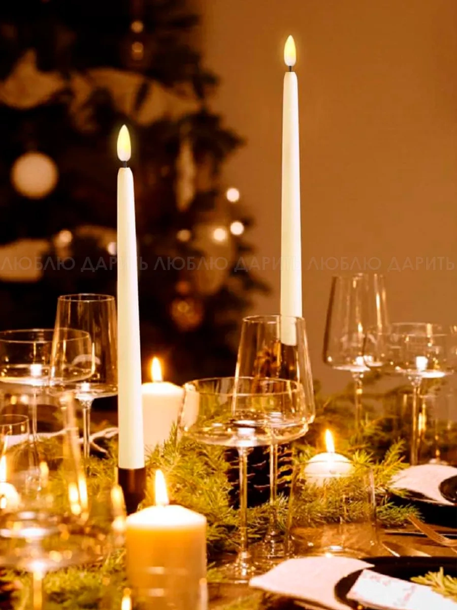 Lublu Darit' Pilli Led Mumlar 6 Adet, Titreşimli 200044584 Beyaz