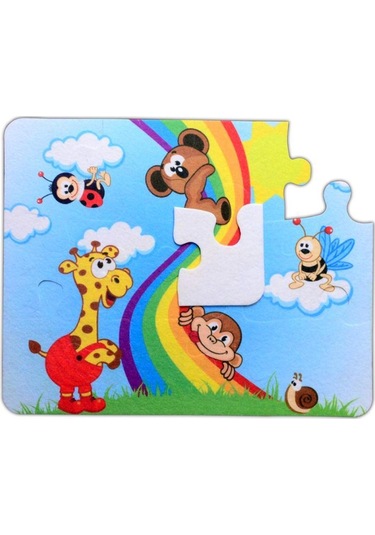 Tox Gökkuşağı 3+ Keçe Yapboz 3 Yaş Puzzle T042