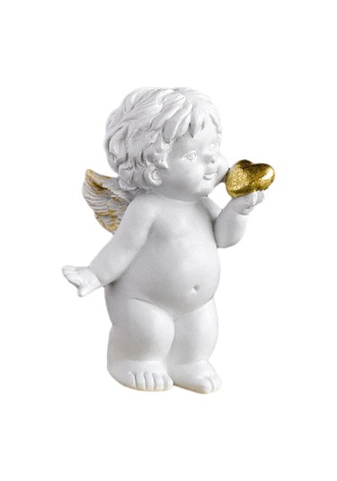 Suntek Melek Heykeli Beyaz Masaüstü Süs Aşk Tanrısı
