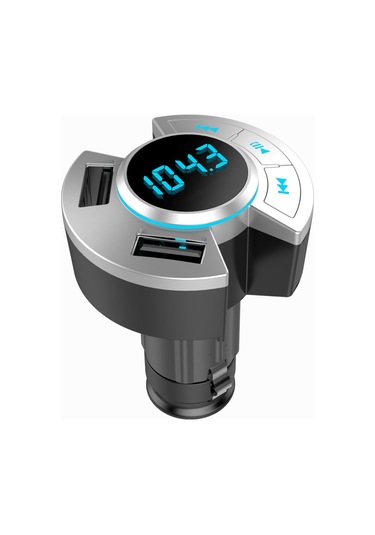 Geeroyoo Araç Bluetooth 5.0 Çalar Fm Transmitter - 128gb Usb/tf Destekli, 2.1a Şarj, Dijital Ekran, Çağrı Bildirimi