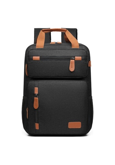 Novahub Büyük Kapasiteli Su Geçirmez Seyahat & İş Sırt Çantası - 15.6 Laptop Çantası, Siyah Siyah