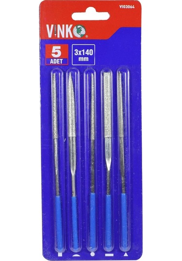Vinko Elmas Eğe Takımı Izole Saplı 5 Parça 30 X 140 Mm 03064