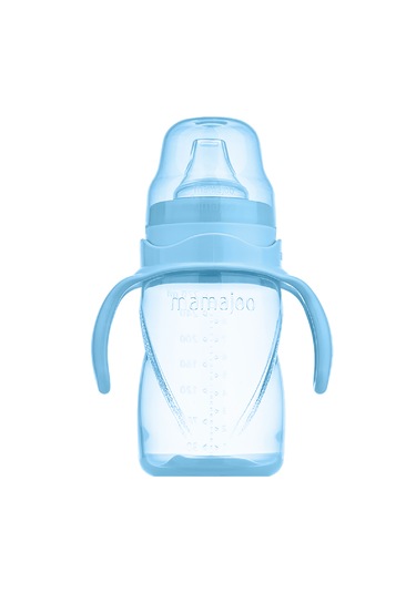 Mamajoo Damlatmaz Eğitici Kulplu Bardak, 270 Ml, Powder Blue, 1 A Mavi