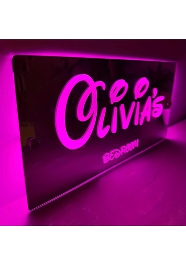 Fastbuy Kişiye Özel Led Neon Tabela 40x20 Cm Usb Duvar Işığı Yatak Odası Dekoru Özelleştirilebilir Hediye 1 Adet Polisilikon 1 Adet Polisilikon 2v