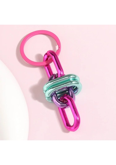 Fishsheep Renkli Akrilik Plastik Zincir Anahtarlık - Dıy Çanta Aksesuarı, Dostluk Hediyesimavi