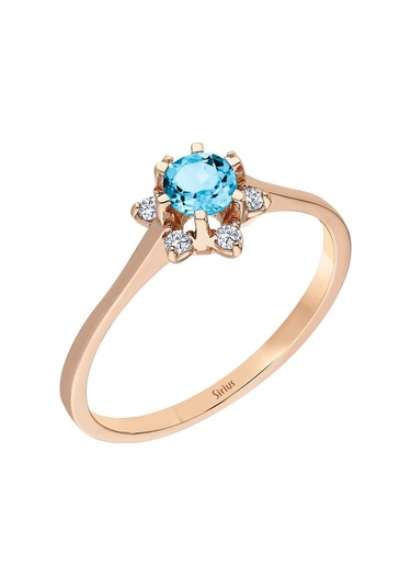 Sirius Pırlanta Ve Mavi Topaz Taşlı Elsa Yüzük 0847R0027