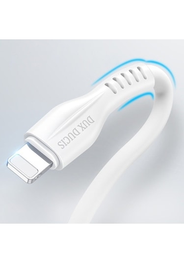 Dux Ducis Apple iPhone Uyumlu 20W Hızlı Şarj 13- 12,11 Kablosu 1M-Beyaz
