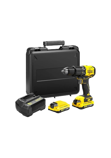 Stanley 18v 2.0ah V20 Li-ıon Çift Akülü Kömürsüz Darbeli Matkap Sbd715d2k-tr