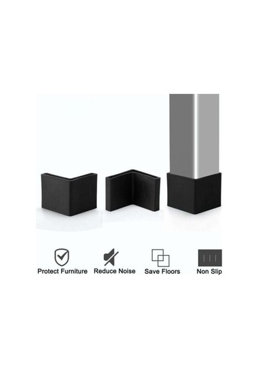Siyah 25mm X 25mm 10 Adet Sandalye Bacak Koruyucuları Açı Demir L Şeklinde Mobilya Masa Kaymaz Köşe Koruyucuları Plastik/nc/ Diğer