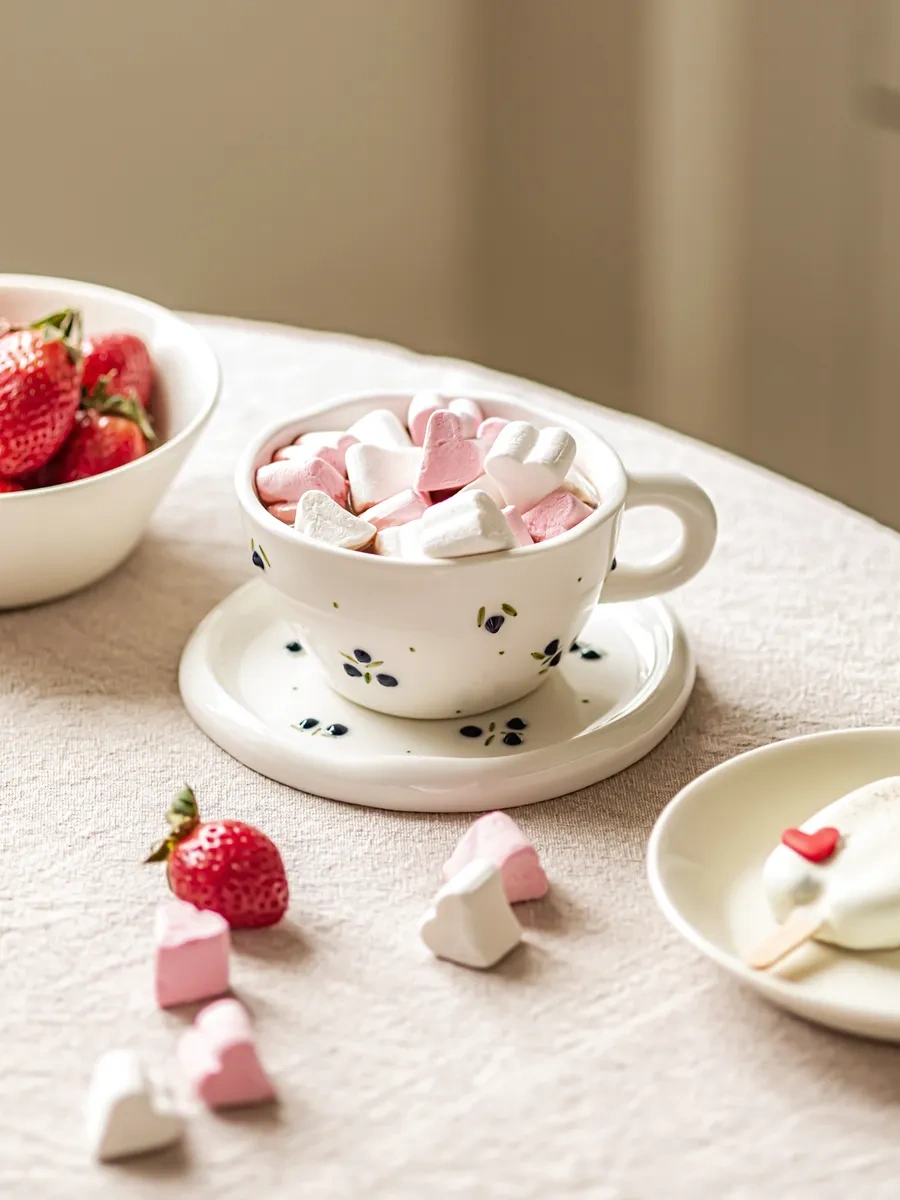 Roomi Seramik Çay Takımı 290 Ml, Fincan Ve Fincan Tabağı Seti 329390315 Sütlü