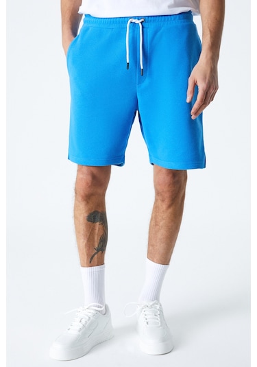 Grimelange UNCERTAIN Erkek Comfort Fit Saks Mavi Şort & Bermuda