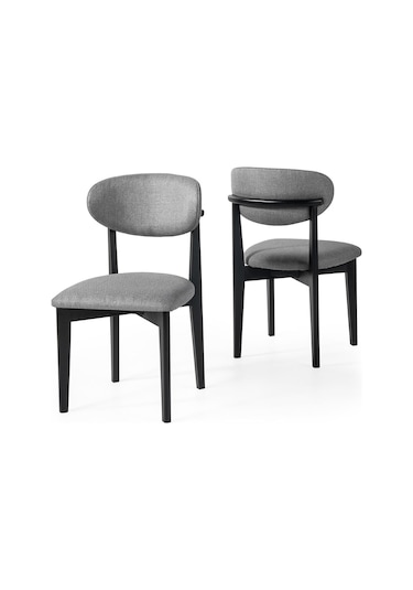 Norte Ahşap Salon Mutfak Sandalyesi 2 Li Set 001