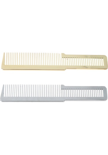 Suntek Büyük Berber Tarak Düz Üst Kesme Soluk Stil Gümüş