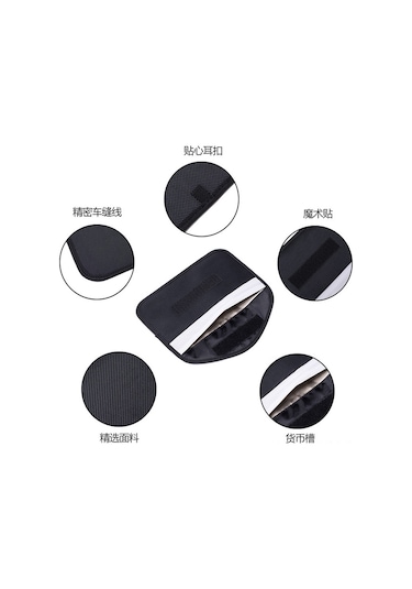 Geeksen Yüksek Kaliteli Oxford Kumaş Rfıd Engelleyici Araba Anahtarı Ve 6.5 İnç Telefon Korumalı Çanta - İç Kumaşı Beyaz