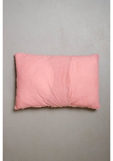 Peraluna Foam Pıllow Şifon Şerit Triko Yastık Kılıfı 60x40 Cm Pudra - Pudra