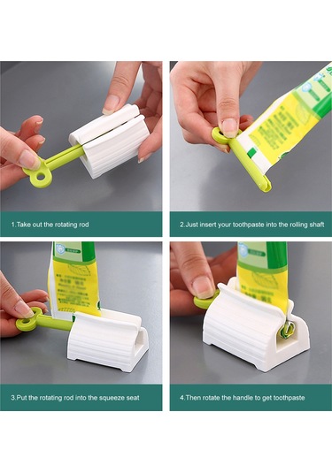 Mufunye 3'lü Dik Konumlu Diş Macunu Sıkıcı - Abs Malzeme, Kaydırmalı Kollü, Tüp Malzemeler İçin Uygun Mavi, Kırmızı, Yeşil Diğer