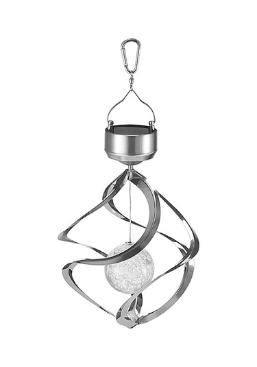 Opulentliving Güneş Enerjili Çelik Çanak Lamba - Renk Değişen Led Bahçe Dekoru, Su Geçirmez Gümüş Gümüş