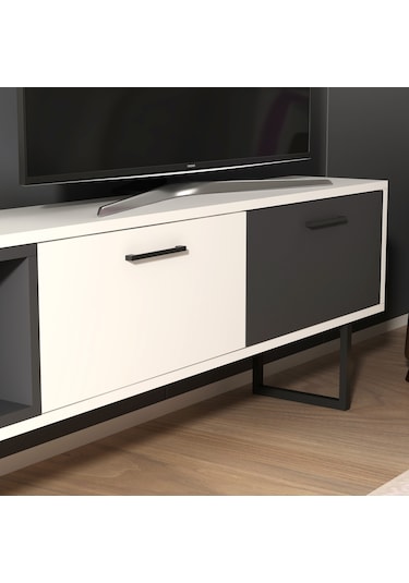 Enna Tv Ünitesi Beyaz Antrasit