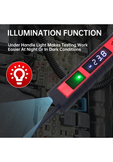 Xuweiwei Ns 870 4 36v Dc Otomotiv Devre Test Cihazi Lcd Dijital Voltmetre Polarite Gostergeli Aydinlatmali 141 7 Yayli Tel Asiri Voltaj Bip