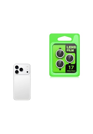Apple Uyumlu iPad iPhone 17 Pro Zore Cl-07 Kamera Lens Koruyucu Titanyum-gümüş