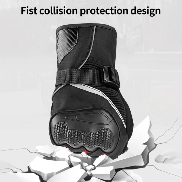 Fortunelane Kışlık Motosiklet Eldiveni - Dokunmatik Ekran Uyumlu, Su Geçirmez, Siyah Xl Boy