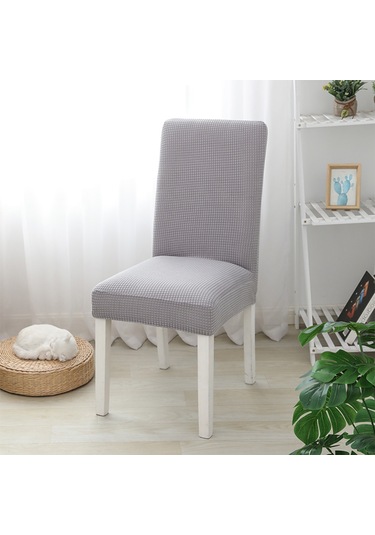 Qingmipy Ev, Otel, Restoran, Ofis İçin Tabanlı Lastikli Polar Minderli Sandalye Kılıfı - Mevsimler Boyunca Toz Koruyucu - Göl Mavisi Açık Mavi