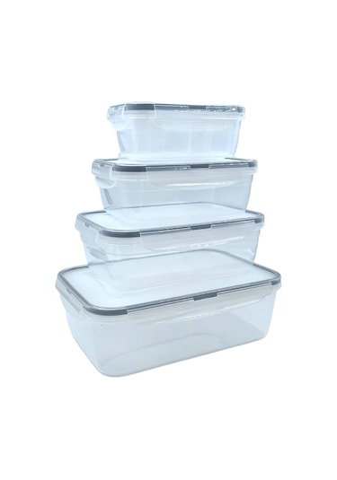 Buffer® 3 Adet 4'Lü Iç Içe Kilitli Kapaklı Plastik Saklama Kabı Çok Renkli