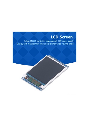 Maiyame 1.8 İnç St7735 Çipli Ips Tft Lcd Ekran, 128x160 Çözünürlük, 3.3v Çalışma Voltajı, Tam Renkli Görüntüleme