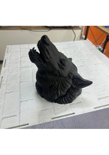 Siyah Ayı Figürü Duvar Dekoru Asılabilir Hediyelik Heykel 25x19 Cm