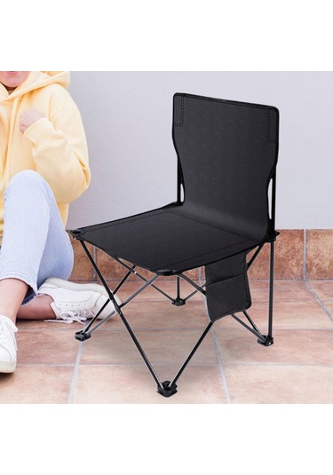 Homyl Açık Yürüyüş Seyahat Için Kamp Katlanır Sandalye Xl Siyah Çok Renkli