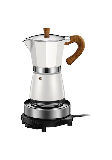 Skycity Evde Kullanıma İdeal 150ml Kahve Çekirdeği Filtreleme Makinası Kolay Kullanım, Dayanıklı Malzemeyle El Çekimli Kahve Potu Bej Diğer