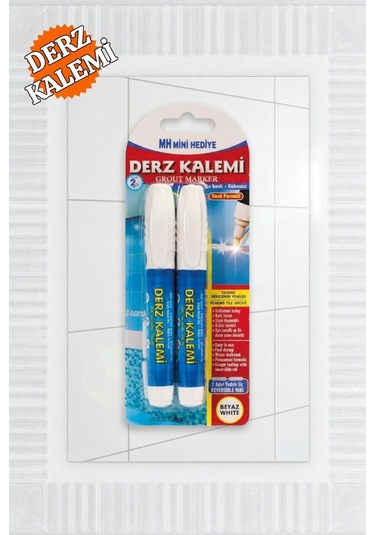 Derz Kalemi - Hızlı Kuruyan, Su Bazlı Beyaz Derz Yenileme Boyası 1 Adet