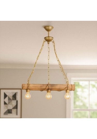 Correx Bambu 3'lü Avize Kahverengi