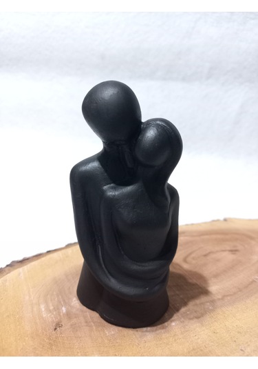 Sarılan Sevgili Biblo Siyah 01