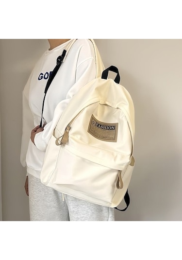 Okul Çantaları, Ortaokul Ve Lise Öğrencileri Için Basit Tasarımlı Bilgisayar Sırt Çantaları, Üniversite Öğrencileri Için Geniş Kapasiteli Ve Çok Yönlü Sırt Çantaları B5feko Beyaz