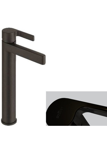 İtalyan Webert -do Re Mi Yüksek Lavabo Bataryası Mat Siyah Sifon Kumandalı