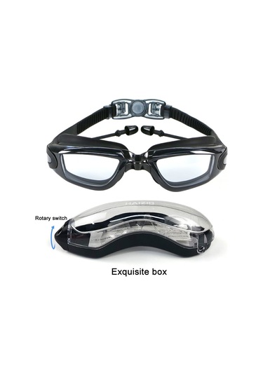 Haızıd Hd Buğu Önleyici Su Geçirmez Miyopi Yüzme Gözlüğü, Renk: Miyopi 350 Derece Çok Renkli