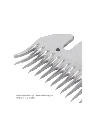 Ximistore9 Yüksek Karbon Çelik Kuru Kumaş Kesici 13 Dişli 7mm Aralıklı Koyun Kırkama Bıçağı Seti 2 Adet